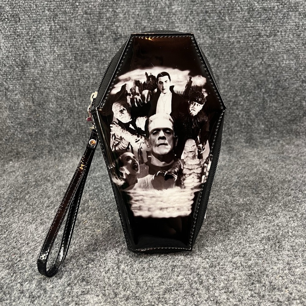 Universal Monsters Coffin Wallet Wristlet Rock Rebel Halloween Frankenstein